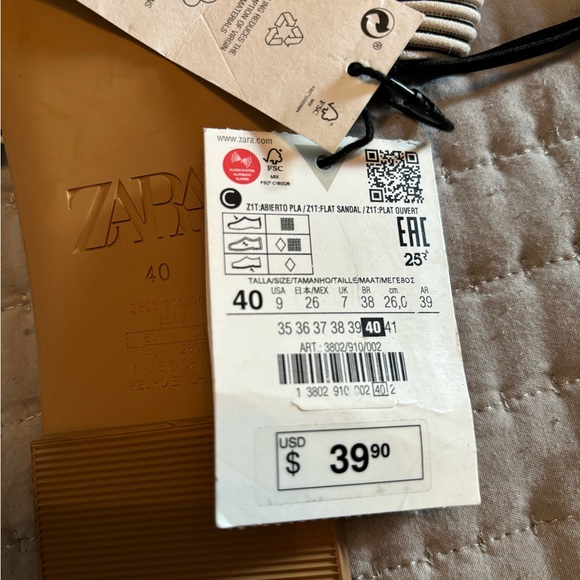 NWT Zara Striped sandals - Picture 4 of 8